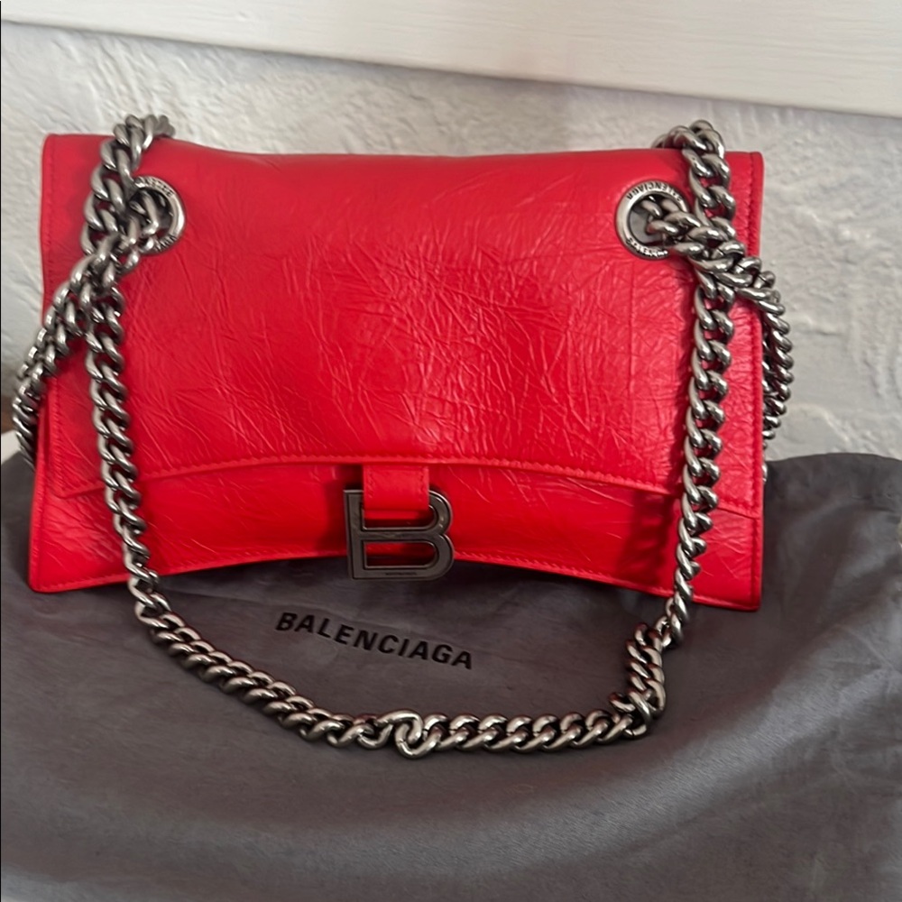 Balenciaga Red Chain Shoulder Bag